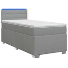 Boxspring bed 90x190 cm lichtgrijs met matras