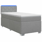 Boxspring bed 90x190 cm lichtgrijs met matras