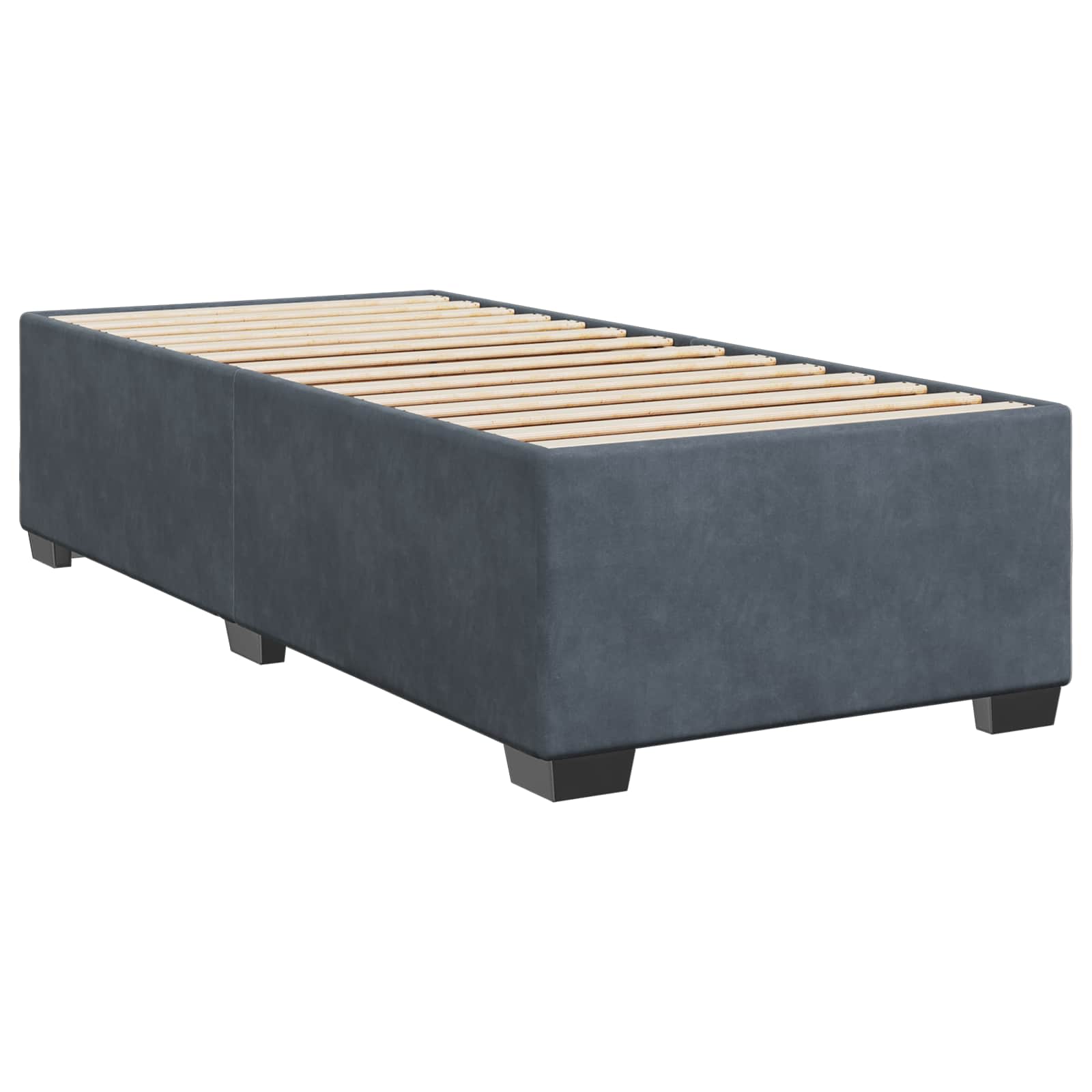 Boxspring Bed met Matras en LED Donkergrijs 80 x 200 cm fluweel