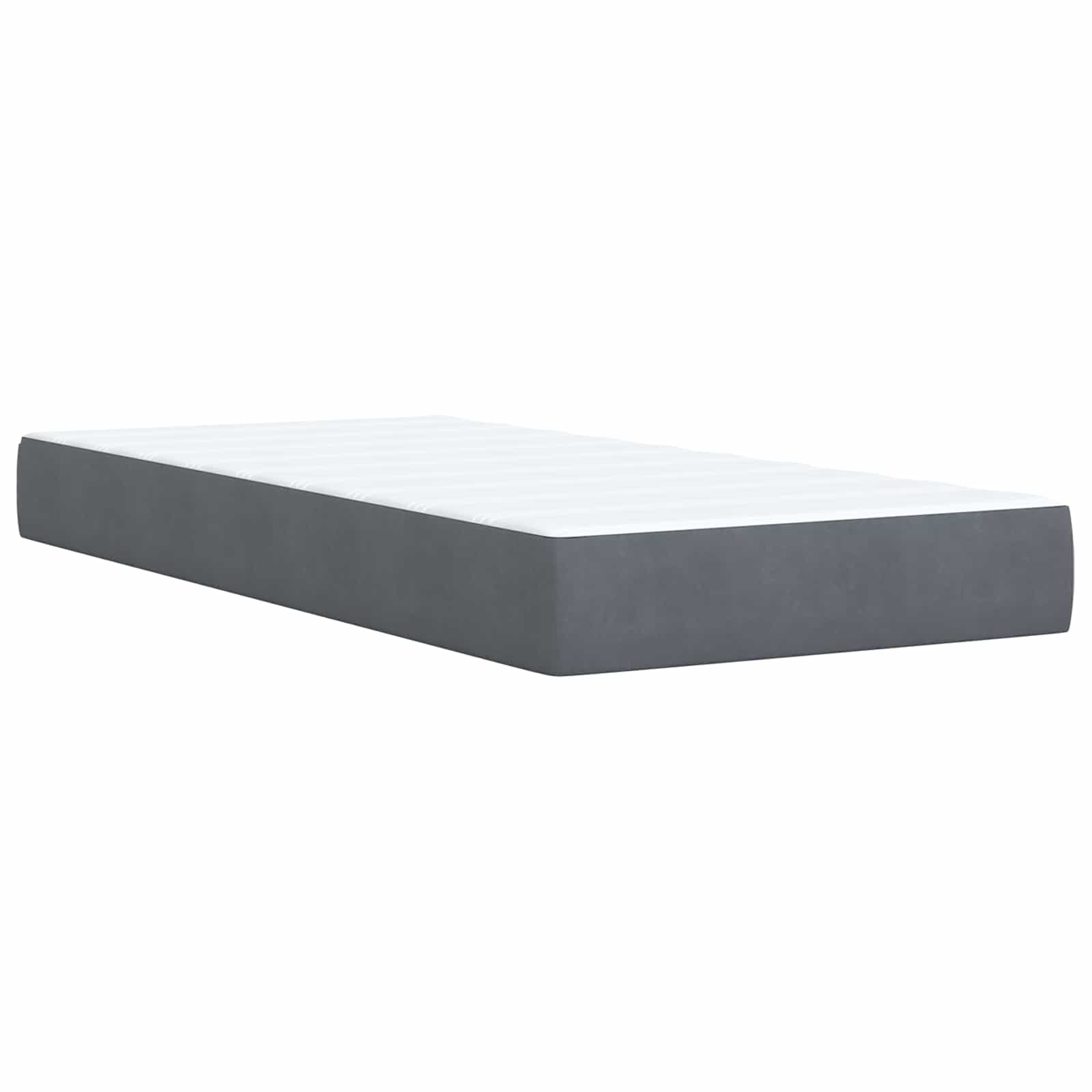 Boxspring Bed met Matras en LED Donkergrijs 80 x 200 cm fluweel