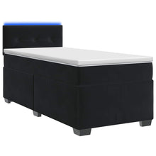 Boxspring Bed met Matras en LED Zwart 80 x 200 cm fluweel