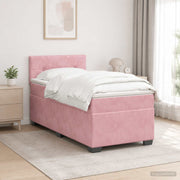 Boxspringbed 100x200 cm roze met matras en LED
