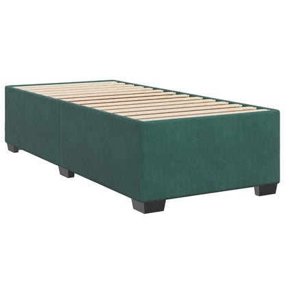 Boxspring Bed met Matras en LED Donkergroen 80 x 200 cm fluweel