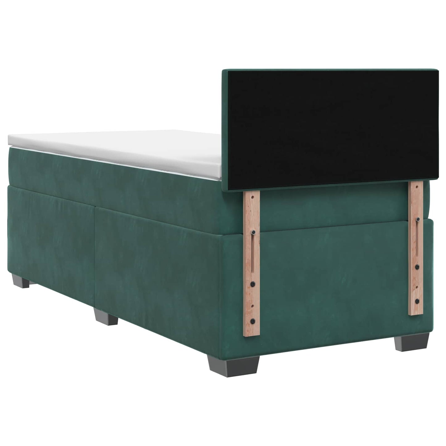 Boxspring Bed met Matras en LED Donkergroen 80 x 200 cm fluweel