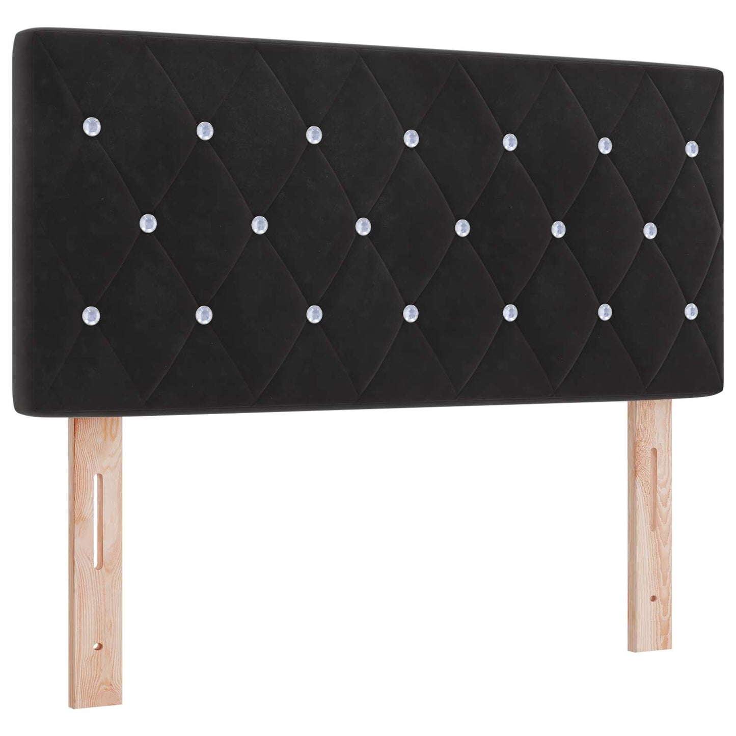 Boxspring Bed met Matras en LED Zwart 90 x 190 cm fluweel
