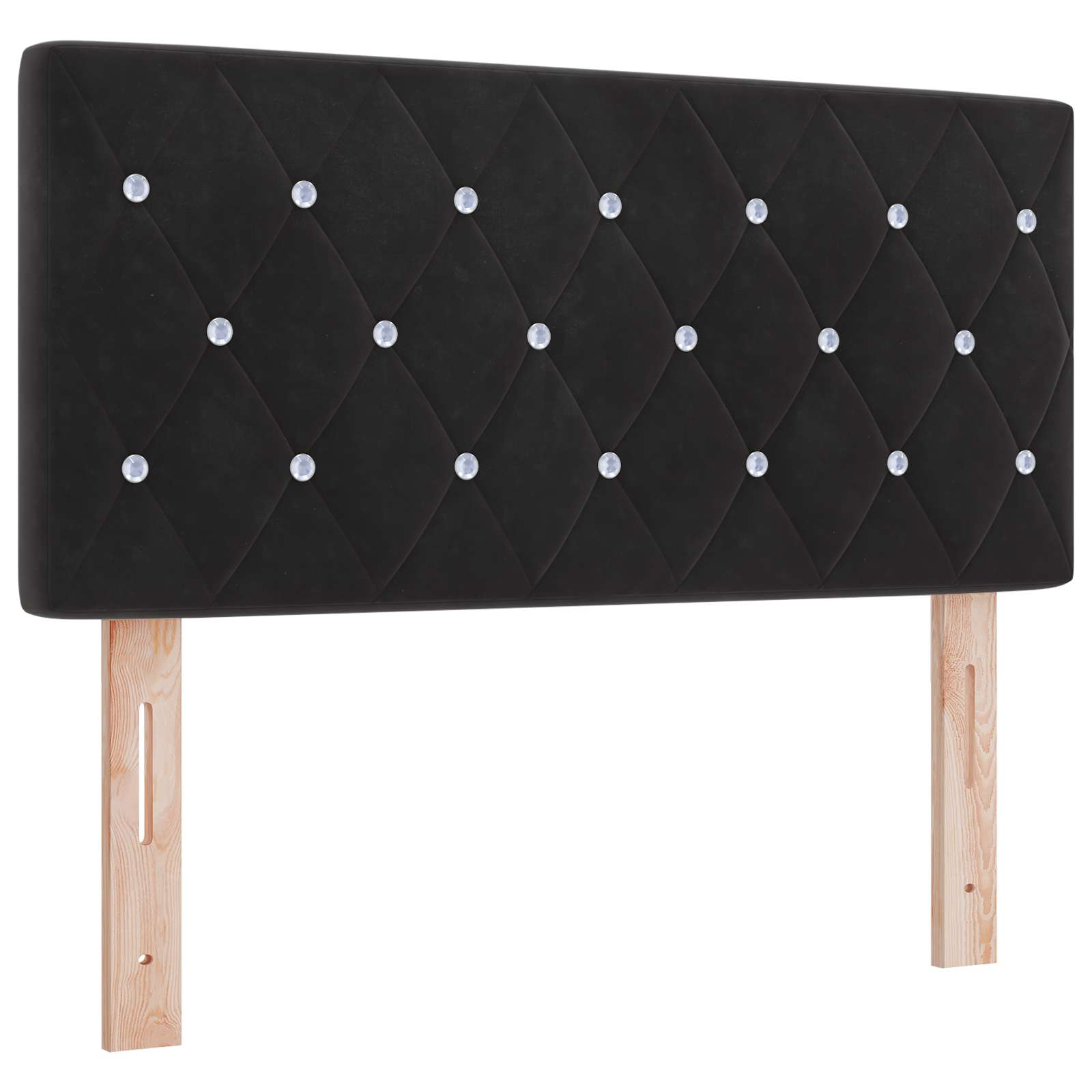 Boxspring Bed met Matras en LED Zwart 90 x 190 cm fluweel