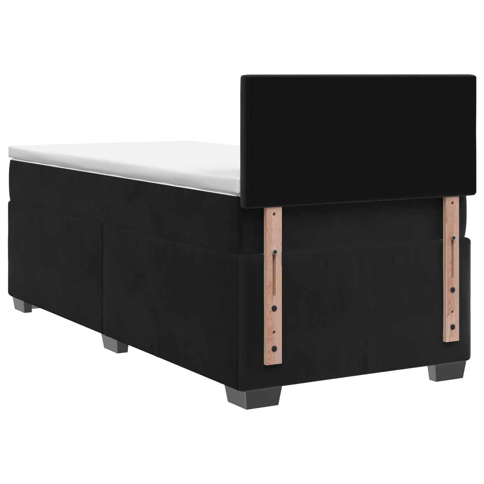 Boxspring Bed met Matras en LED Zwart 90 x 190 cm fluweel