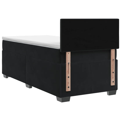 Boxspring Bed met Matras en LED Zwart 90 x 190 cm fluweel