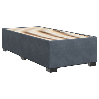 Boxspring Bed met Matras en LED Donkergrijs 90 x 190 cm fluweel