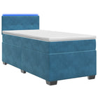 Boxspringbed met matras en LED blauw 90x190 cm