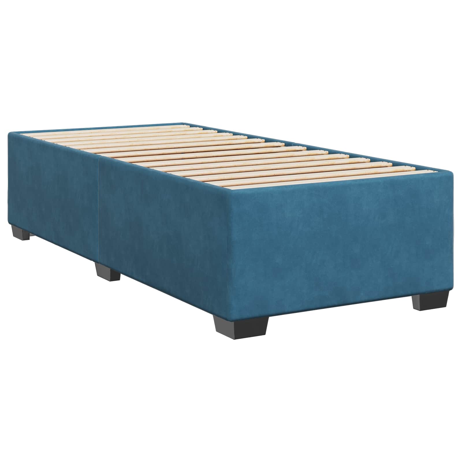 Boxspring Bed met Matras en LED Blauw 90 x 190 cm fluweel