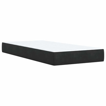 Boxspring Bed met Matras en LED Zwart 90 x 190 cm fluweel