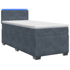 Boxspringbed met matras 90x200 cm donkergrijs