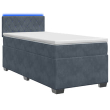 Boxspring Bed met Matras en LED Donkergrijs 100 x 200 cm