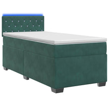 Boxspring Bed met Matras en LED Donkergroen 100 x 200 cm