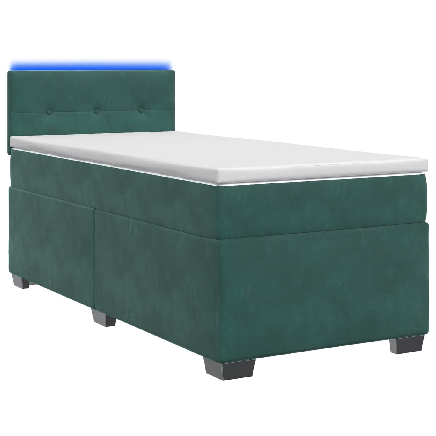 Boxspring Bed met Matras en LED Donkergroen 100 x 200 cm