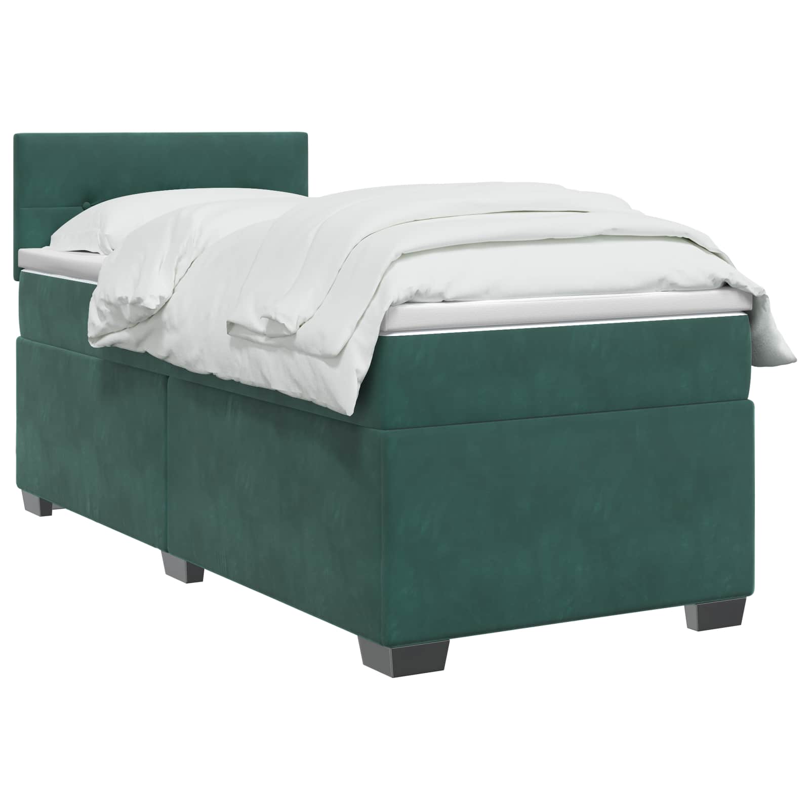 Boxspring Bed met Matras en LED Donkergroen 100 x 200 cm