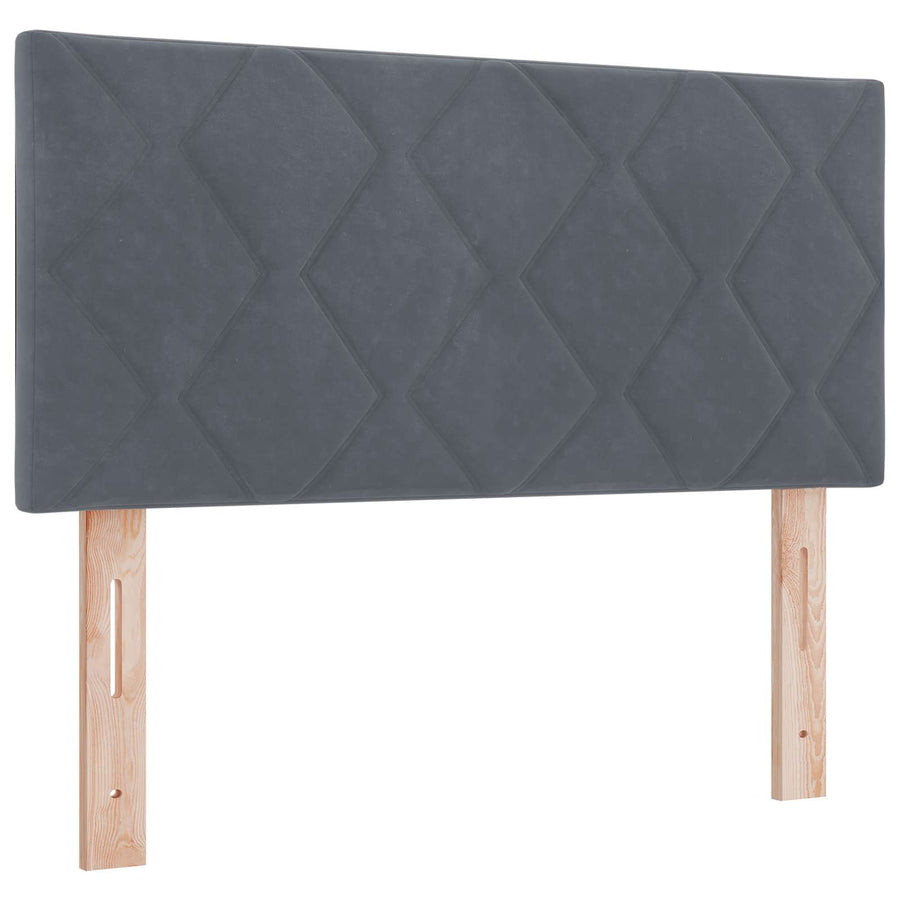 Boxspring Bed met Matras en LED Donkergrijs 100 x 200 cm