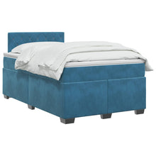 Boxspring Bed met Matras en LED Blauw 120 x 190 cm fluweel