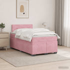 Boxspring bed met matras 120x190 cm roze fluweel
