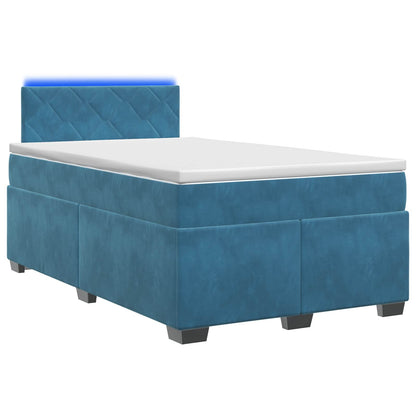 Boxspring Bed met Matras en LED Blauw 120 x 190 cm fluweel