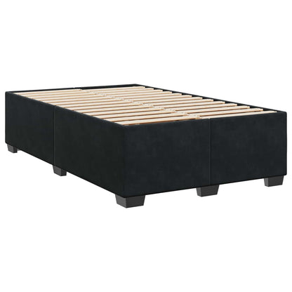 Boxspring Bed met Matras en LED Zwart 120 x 200 cm fluweel