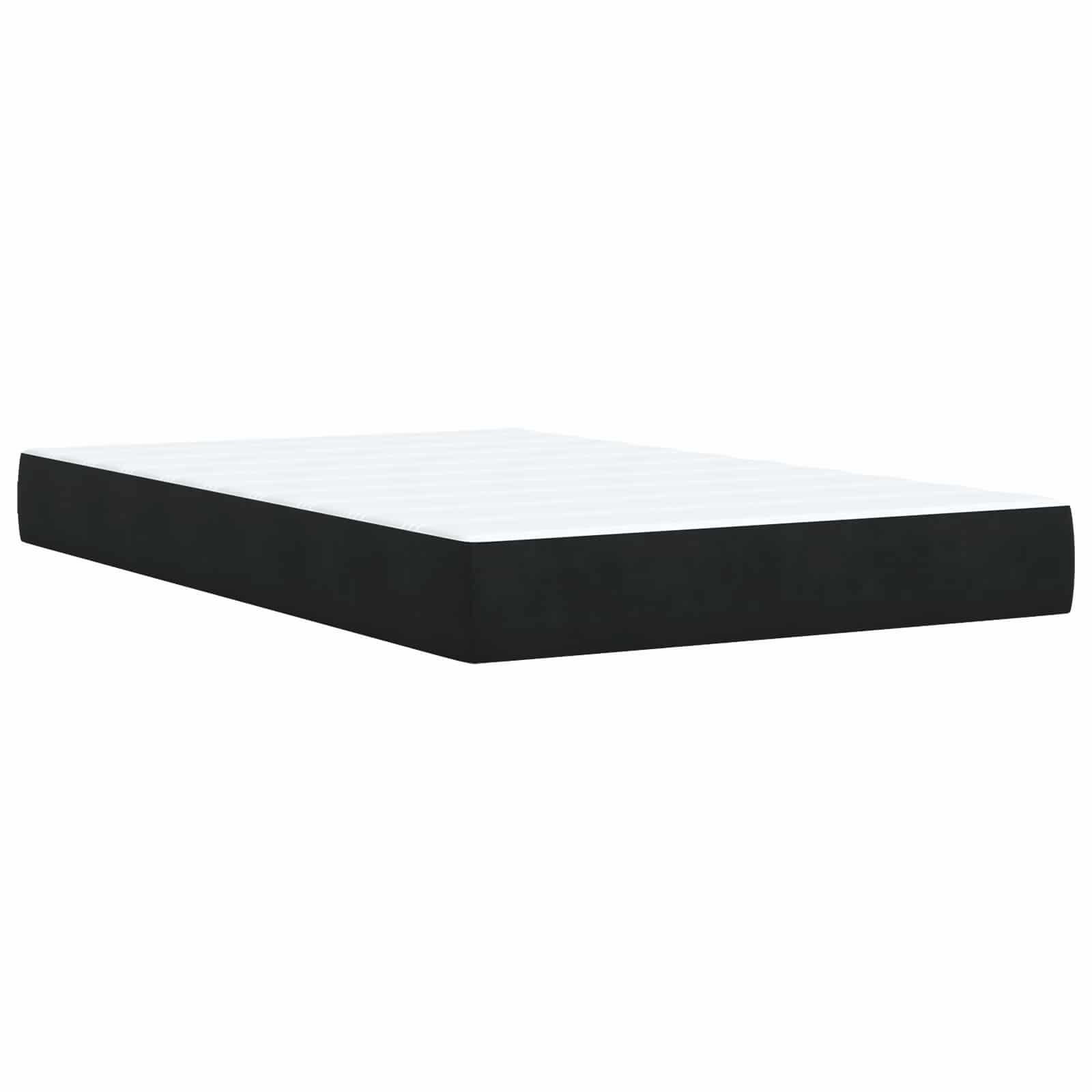 Boxspring Bed met Matras en LED Zwart 120 x 200 cm fluweel