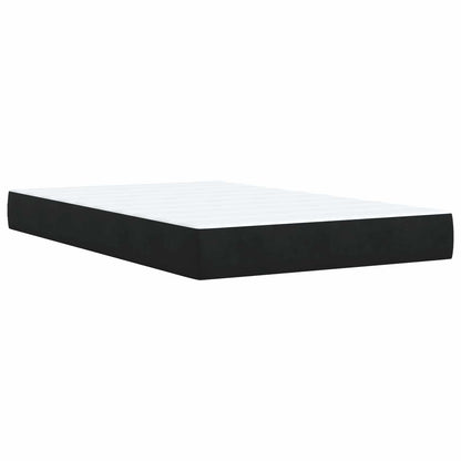 Boxspring Bed met Matras en LED Zwart 120 x 200 cm fluweel