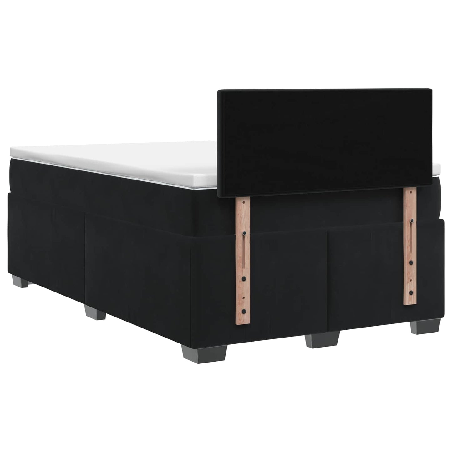 Boxspring Bed met Matras en LED Zwart 120 x 200 cm fluweel