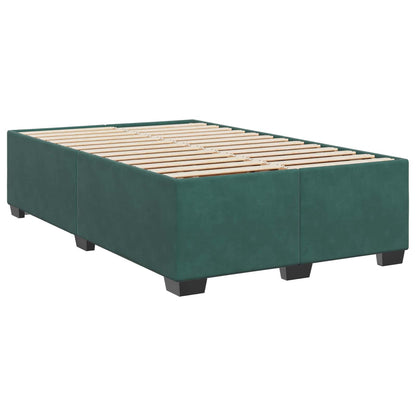 Boxspring Bed met Matras en LED Donkergroen 120 x 200 cm
