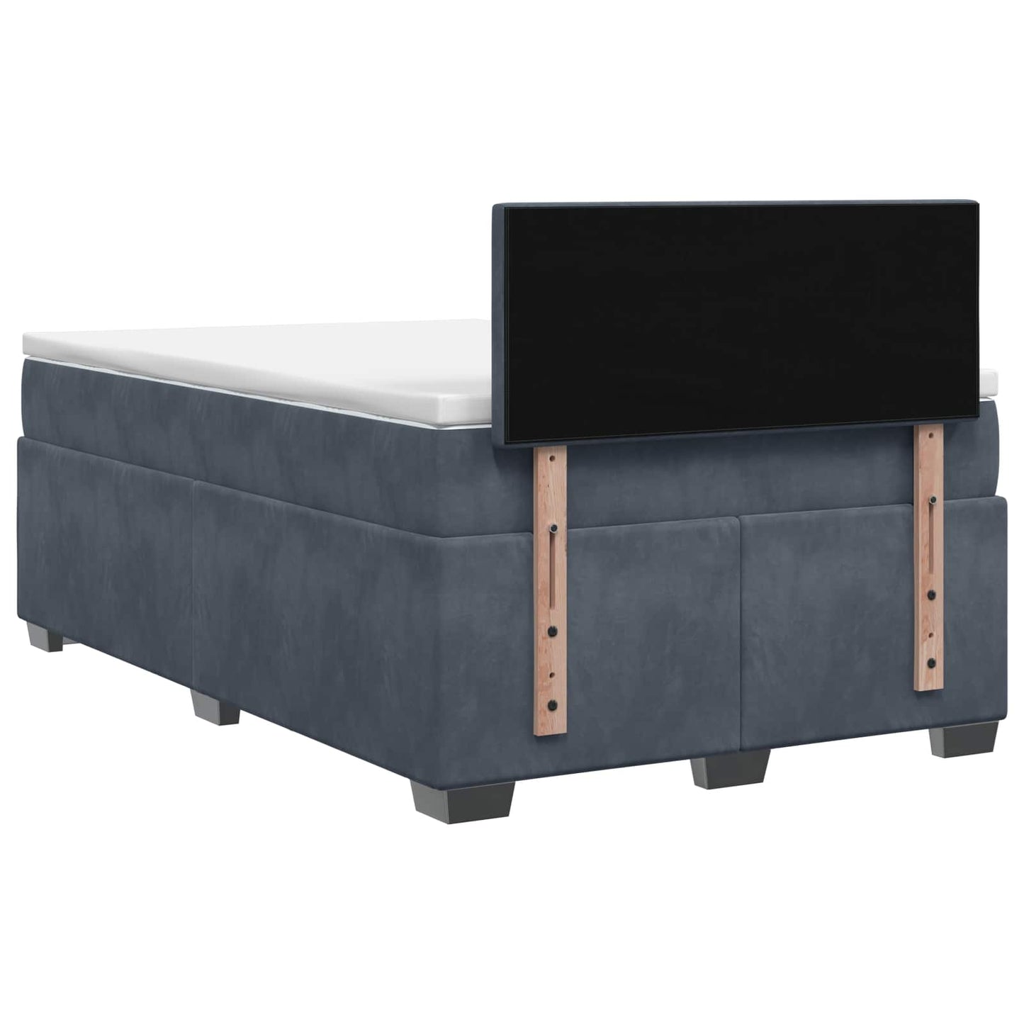 Boxspring Bed met Matras en LED Donkergrijs 120 x 200 cm