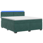 Boxspring bed met matras 140x190 cm donkergroen