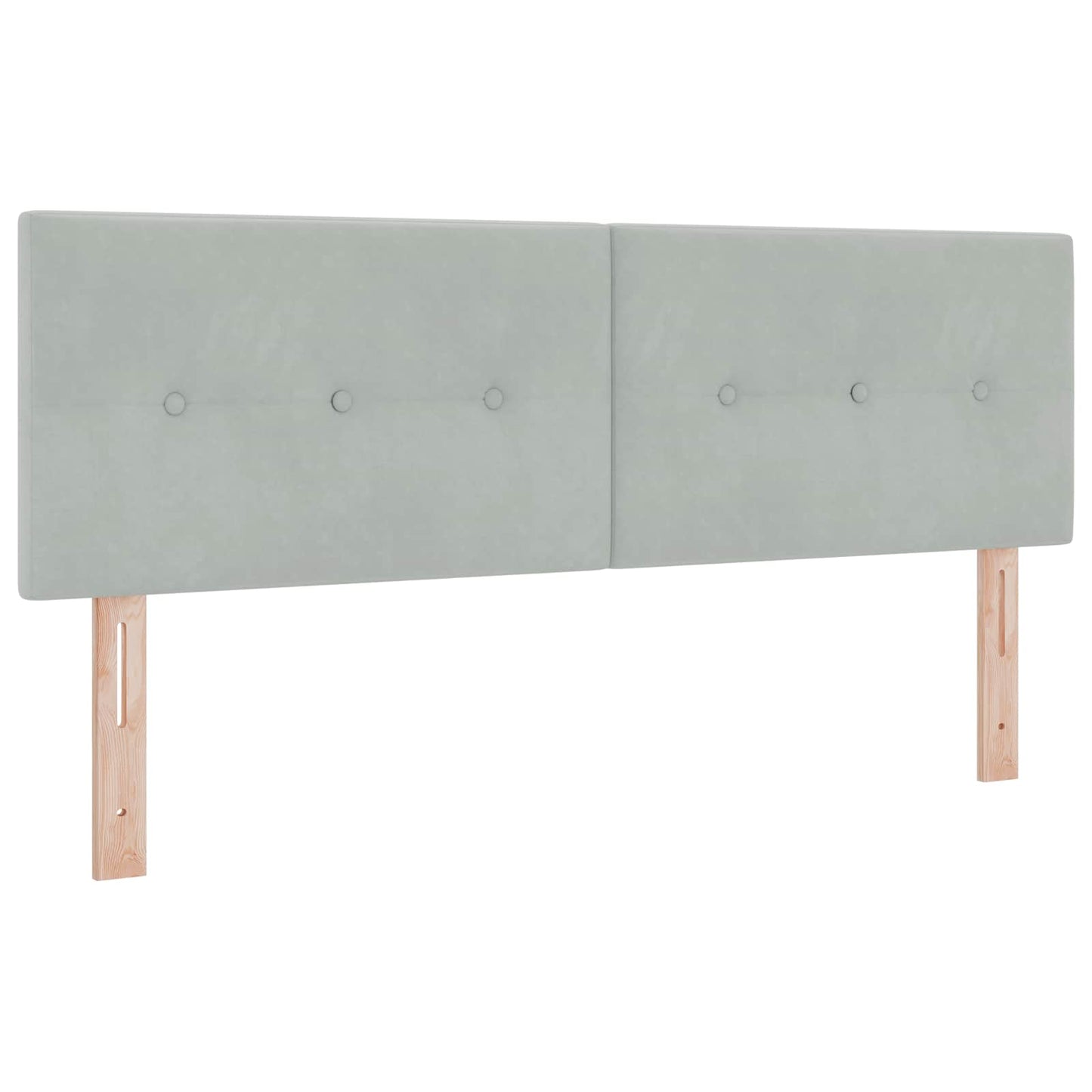 Boxspring Bed met Matras en LED Lichtgrijs 140 x 190 cm fluweel