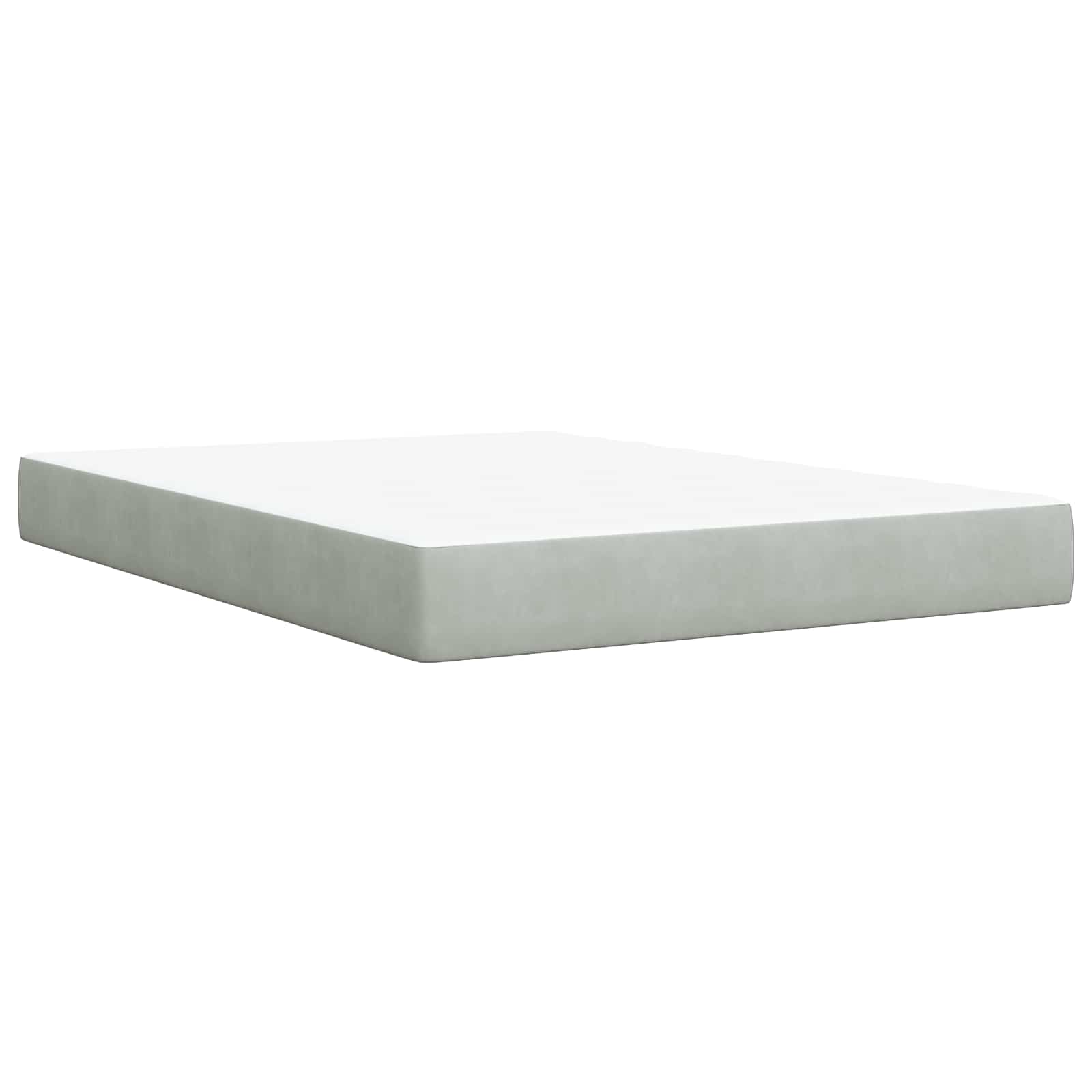 Boxspring Bed met Matras en LED Lichtgrijs 140 x 190 cm fluweel