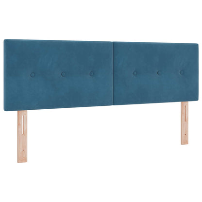 Boxspring Bed met Matras en LED Blauw 140 x 190 cm fluweel