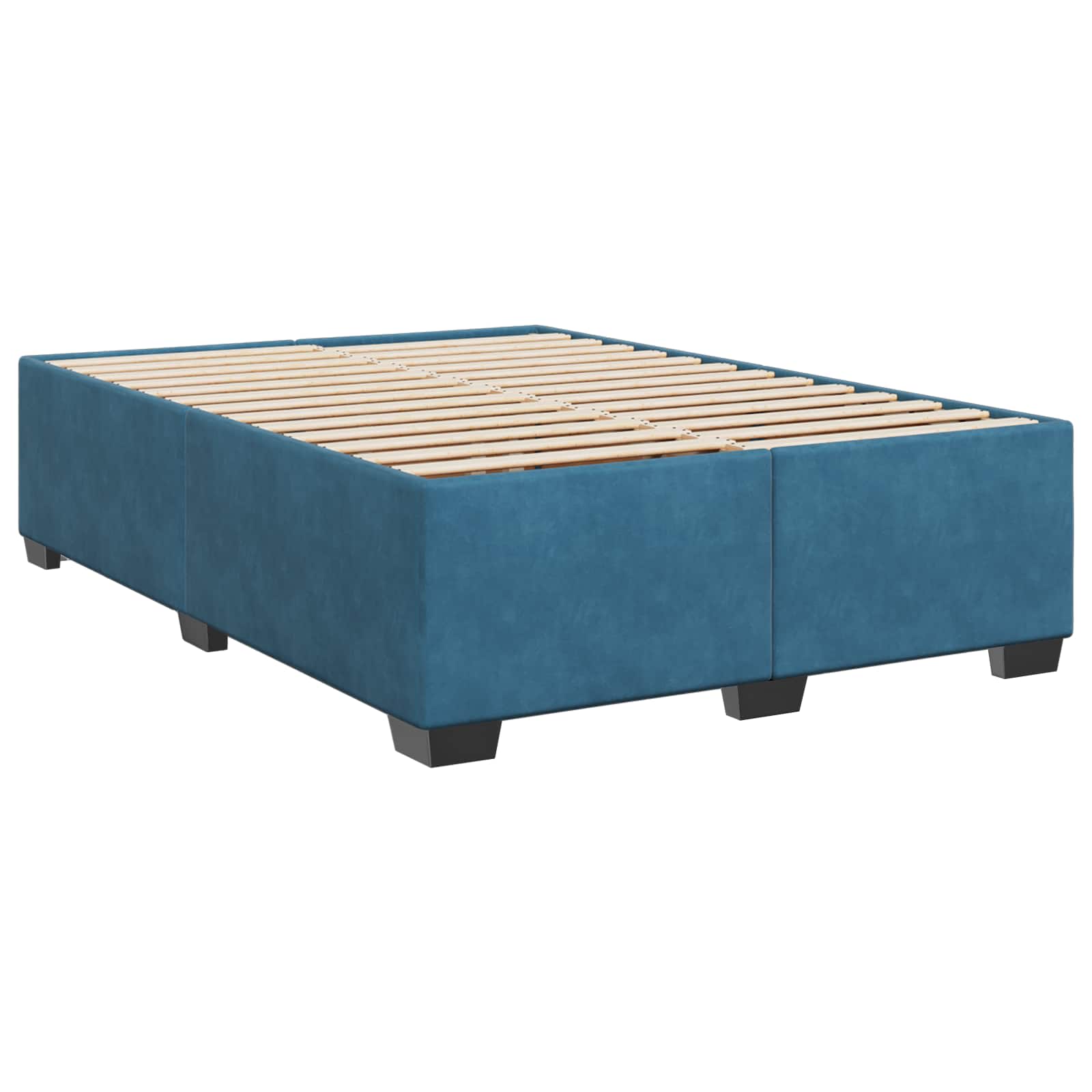 Boxspring Bed met Matras en LED Blauw 140 x 190 cm fluweel