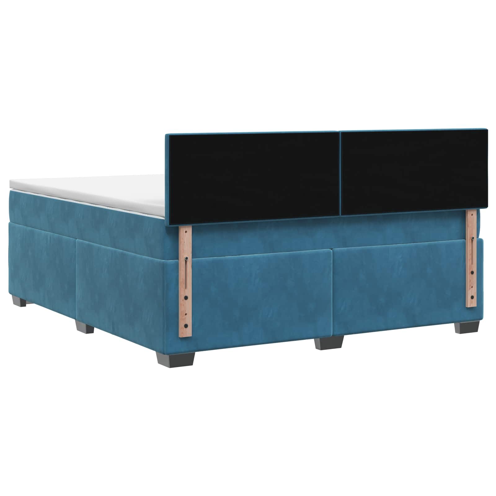 Boxspring Bed met Matras en LED Blauw 140 x 190 cm fluweel