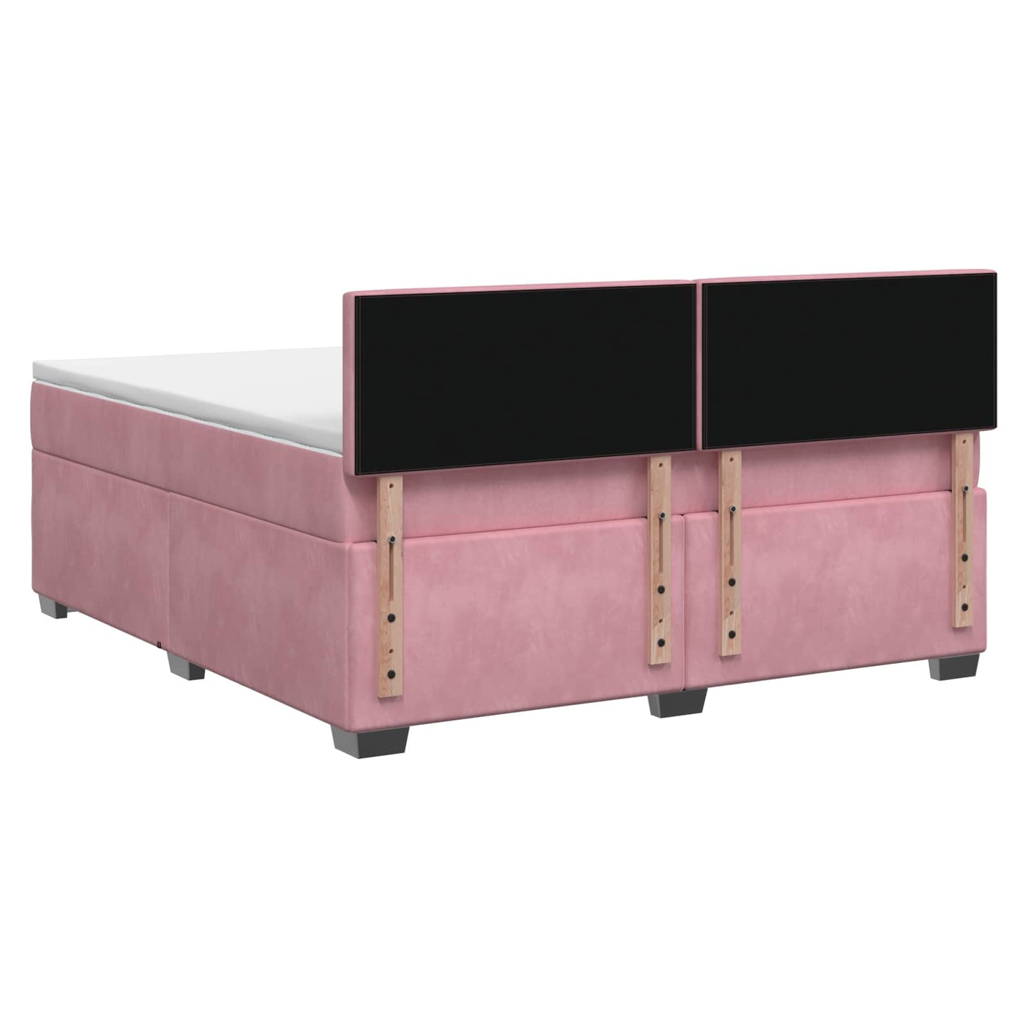 Boxspring Bed met Matras en LED Roze 140 x 200 cm fluweel