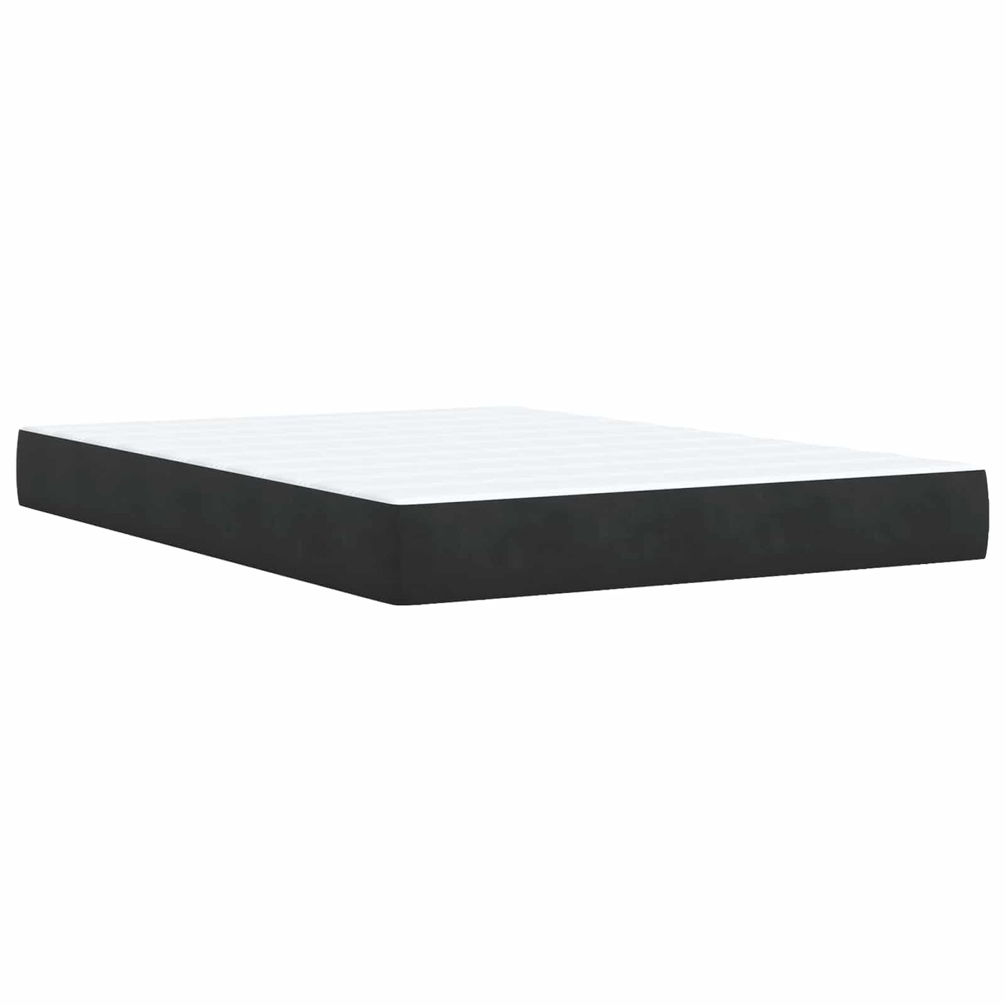 Boxspring Bed met Matras en LED Zwart 140 x 200 cm fluweel