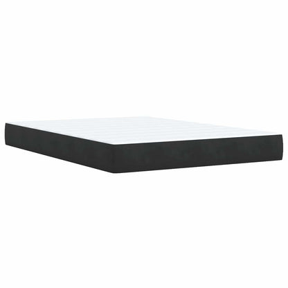 Boxspring Bed met Matras en LED Zwart 140 x 200 cm fluweel