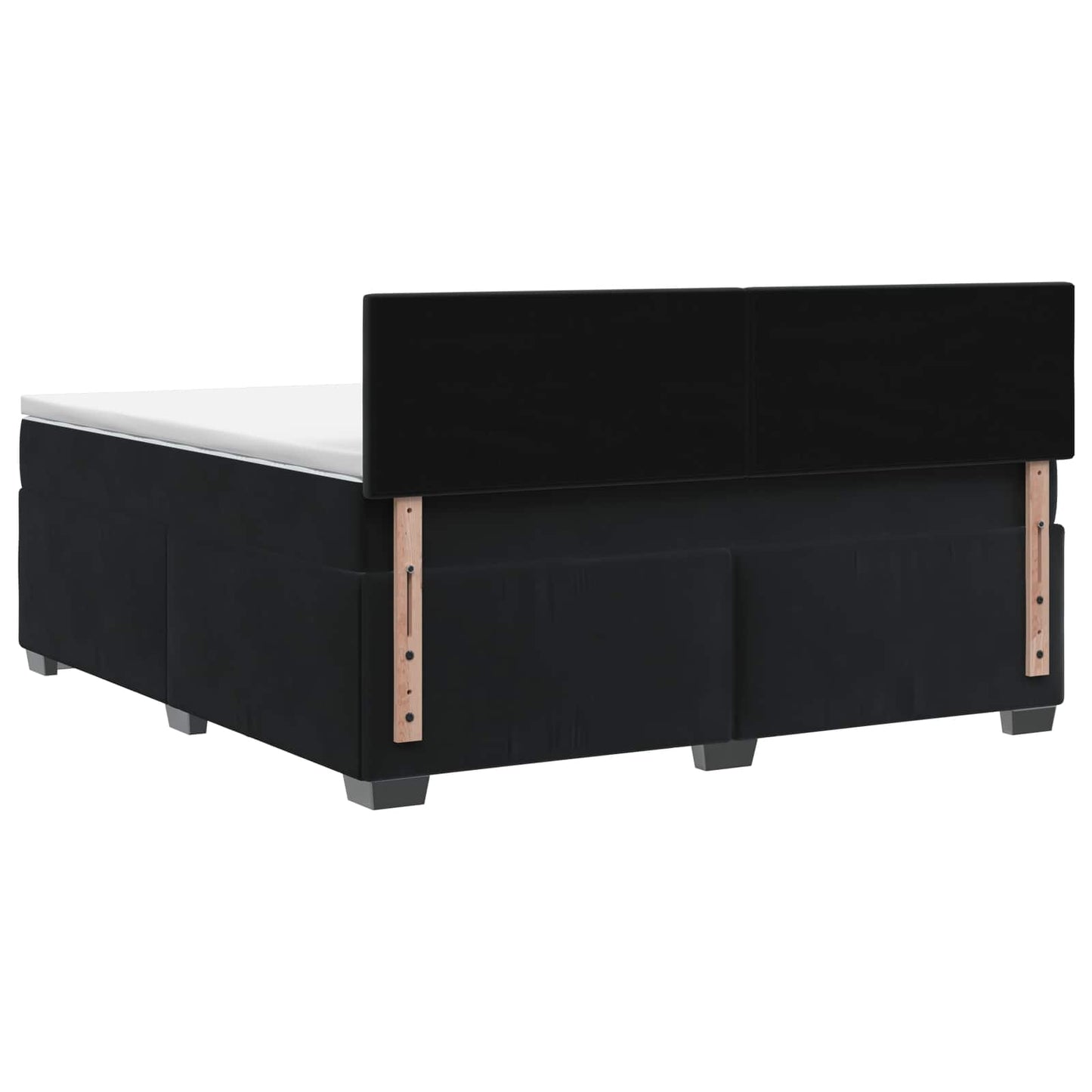 Boxspring Bed met Matras en LED Zwart 140 x 200 cm fluweel