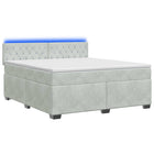 Boxspring bed lichtgrijs 160x200 cm