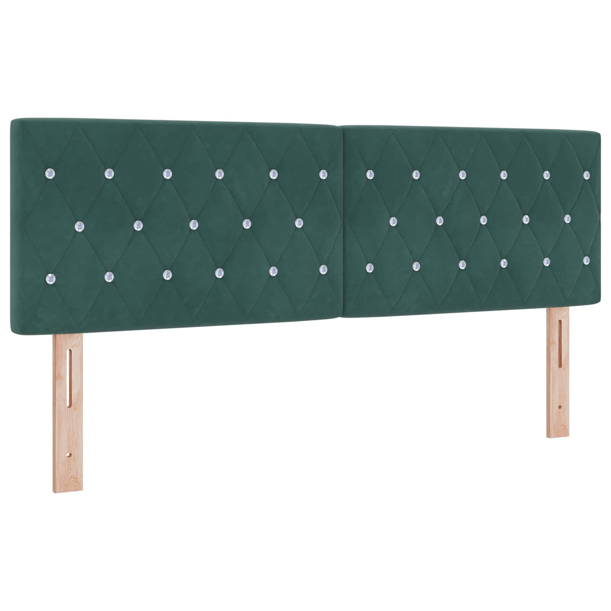 Boxspring Bed met Matras en LED Donkergroen 160 x 200 cm