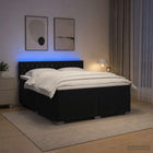 Boxspring bed 140x200 cm zwart fluweel met matras