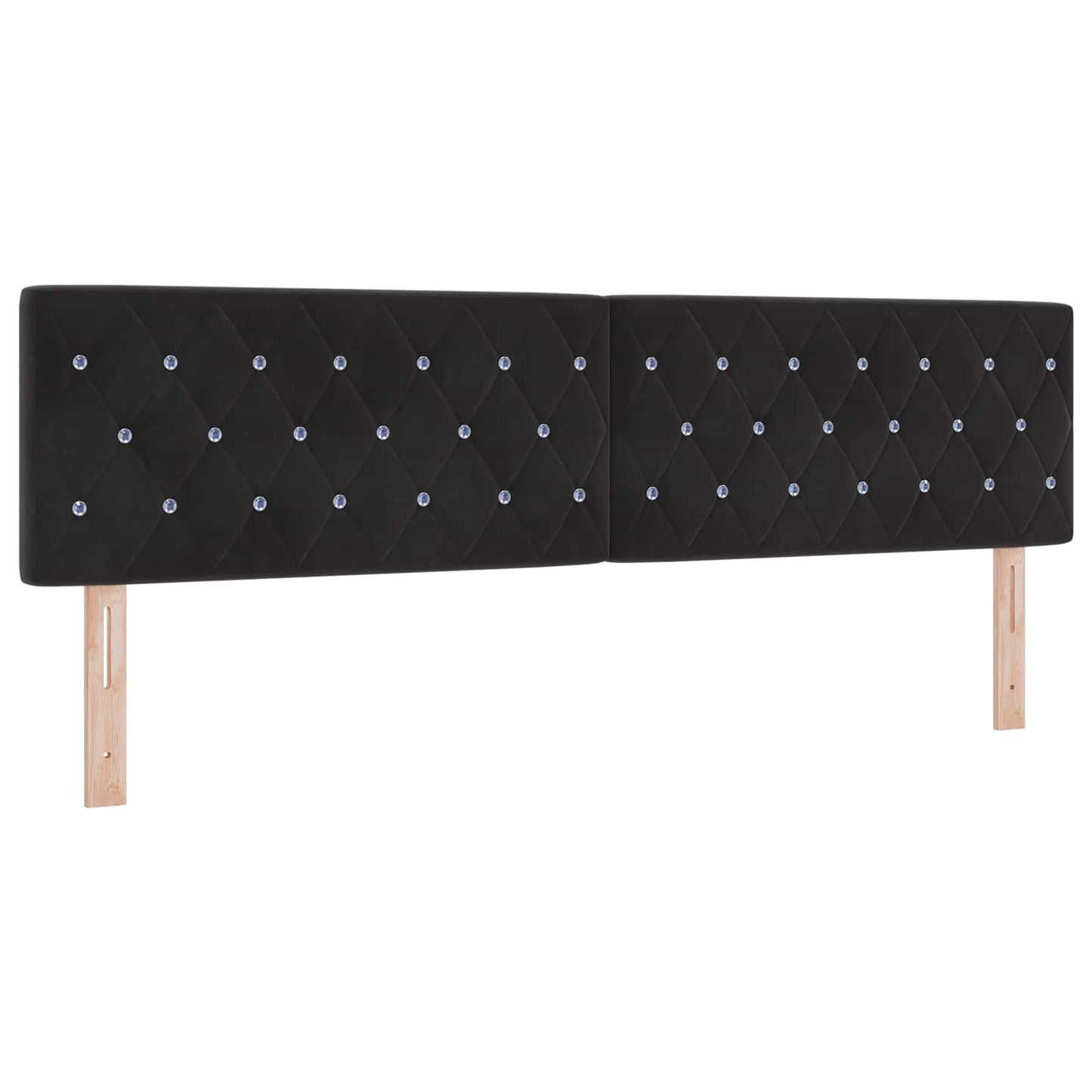 Boxspring Bed met Matras en LED Zwart 180 x 200 cm fluweel