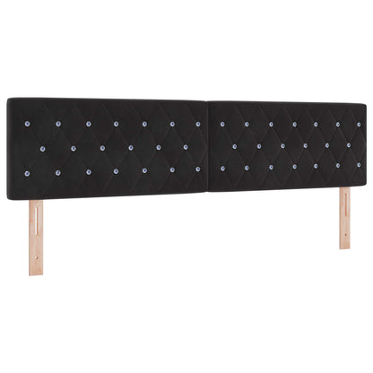 Boxspring Bed met Matras en LED Zwart 180 x 200 cm fluweel