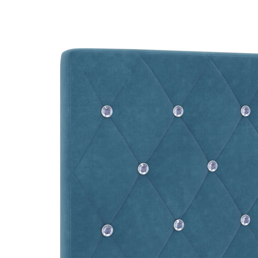 Boxspring Bed met Matras en LED Blauw 180 x 200 cm fluweel