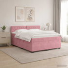 Boxspringbed met matras 140x200 cm roze fluweel