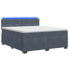 Boxspring Bed met Matras en LED Donkergrijs 180 x 200 cm