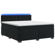 Boxspringbed met matras LED zwart 180x200 cm